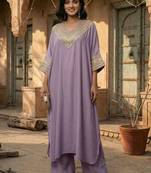 Women Yoke Design Regular Kurta with Trousers