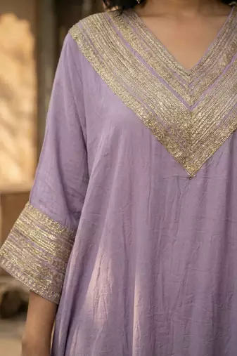 Women Yoke Design Regular Kurta with Trousers