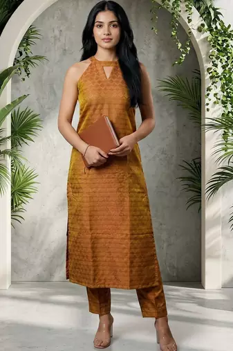 Women Printed Regular Kurta with Trousers