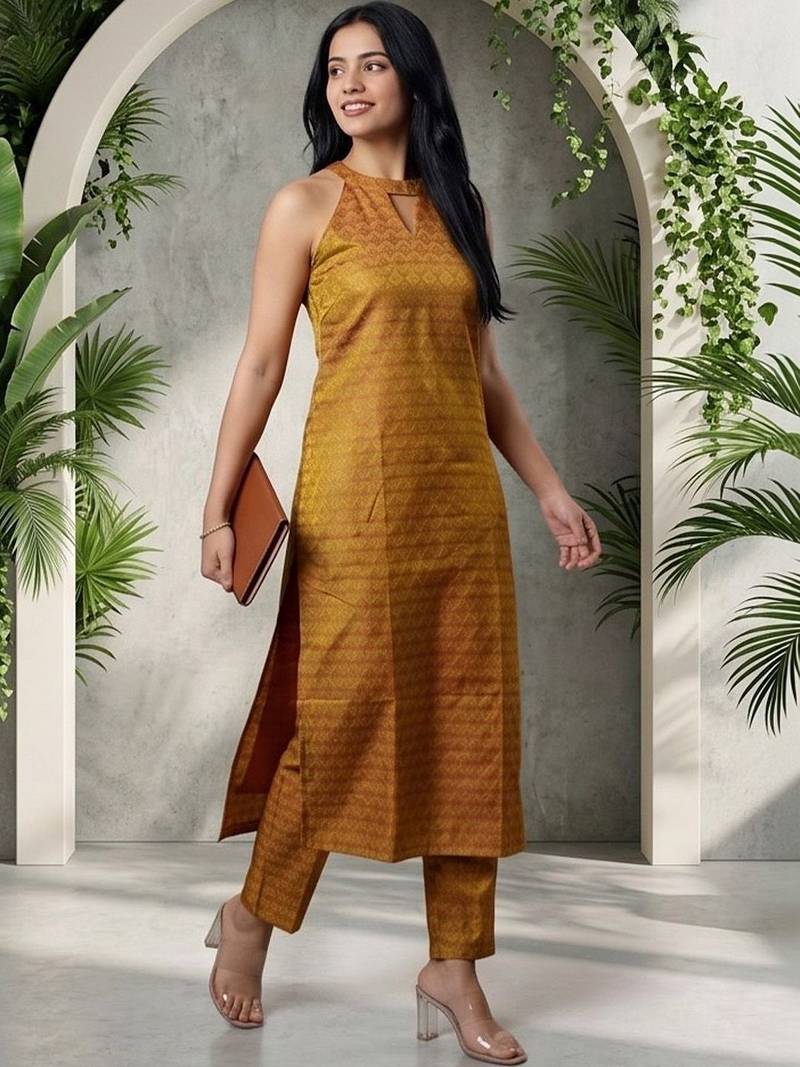 Women Printed Regular Kurta with Trousers