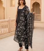 Women Regular Kurta with Trousers & With Dupatta