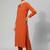 Women Regular Silk Crepe Kurta with Trousers