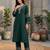 Ethnic Motifs Embroidered Regular Kurta with Trousers & With Dupatta