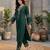 Ethnic Motifs Embroidered Regular Kurta with Trousers & With Dupatta