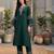 Ethnic Motifs Embroidered Regular Kurta with Trousers & With Dupatta