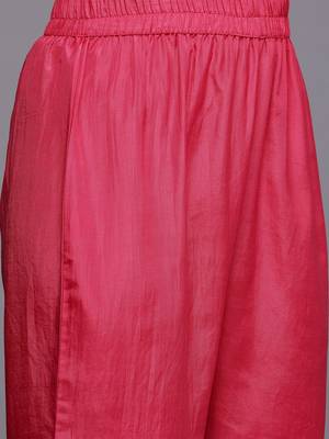 Floral Embroidered Thread Work Kurta With Trousers & Dupatta 4