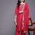 Floral Embroidered Thread Work Kurta With Trousers & Dupatta