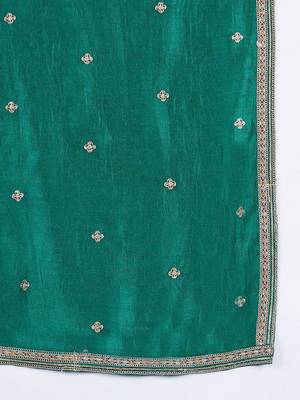 Women Ethnic Motifs Embroidered Kurta with Trousers & Dupatta 4