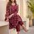 Women Ethnic Motifs Printed Pleated Kurta with Trousers & With Dupatta