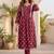 Women Ethnic Motifs Printed Pleated Kurta with Trousers & With Dupatta