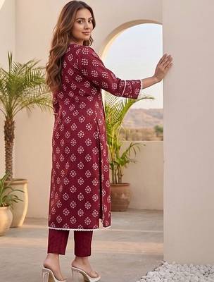 Women Ethnic Motifs Printed Pleated Kurta with Trousers & With Dupatta 7