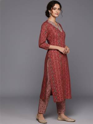 Women Ethnic Motifs Printed Regular Kurta with Trousers & With Dupatta 4