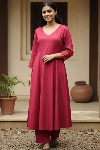 Women Ethnic Motifs Regular Kurta with Trousers & With Dupatta