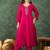 Floral Yoke Design Beads And Stones Kurta With Trousers & Dupatta