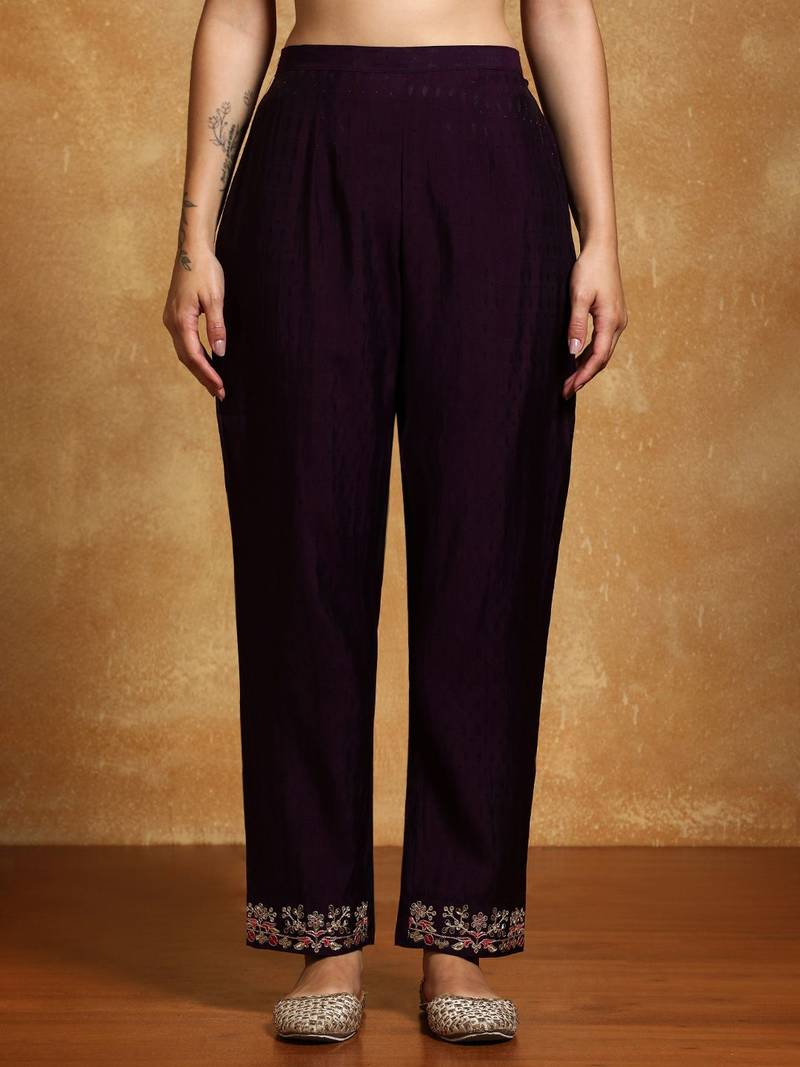 Women Floral Embroidered Regular Kurta with Trousers & With Dupatta