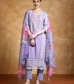 Women Floral Embroidered Kantha Work Pure Cotton Kurta Trousers & With Dupatta