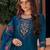 Floral Yoke Design Thread Work Straight Kurta With Trouser And Dupatta