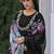 Floral Embroidered Thread Work Pure Cotton Straight Kurta With Trouser And Dupatta