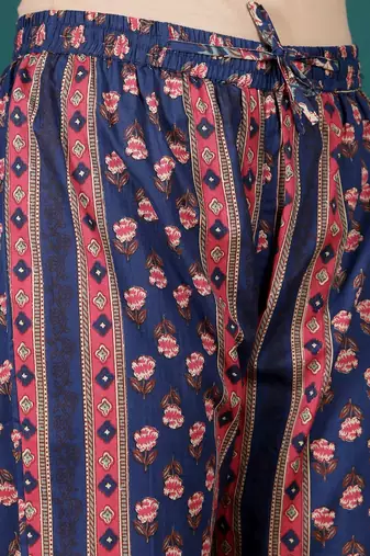Women Ethnic Motifs Printed Regular Thread Work Pure Cotton Kurta with Trousers & With Dupatta