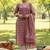 Ethnic Motifs Printed V-Neck Straight Kurta With Trousers & Dupatta