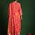 Bandhani Printed V-Neck Kurta With Trouser & Dupatta