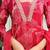 V-Neck Thread & Sequins Embellished Straight Kurta With Trouser & Chiffon Dupatta