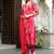 V-Neck Thread & Sequins Embellished Straight Kurta With Trouser & Chiffon Dupatta