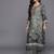 Floral Printed Thread Work Straight Kurta With Trouser & Dupatta