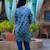 Mirror Work Yoke Embroidered A-Line Kurta With Tonal Afghan Trouser & Dupatta