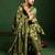 Floral Printed V-Neck Straight Kurta With Trousers And Dupatta