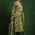 Floral Printed V-Neck Straight Kurta With Trousers And Dupatta