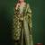 Floral Printed V-Neck Straight Kurta With Trousers And Dupatta