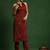 Women Regular Silk Crepe Fusion Kurta with Trousers