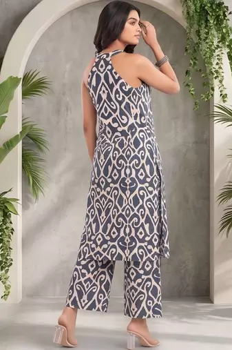 Women Ethnic Motifs Printed Regular Pure Cotton Kurta with Palazzos
