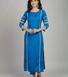 Women Ethnic Motifs Regular Thread Work Kurta with Trousers