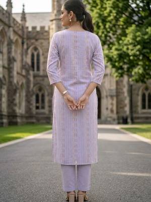Women Ethnic Motifs Printed Regular Beads and Stones Kurta with Trousers 4