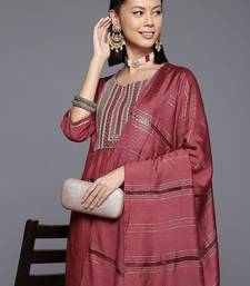 Women Yoke Design Sequinned Kurta with Trousers & With Dupatta