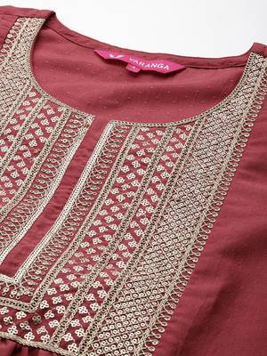 Women Yoke Design Sequinned Kurta with Trousers & With Dupatta 3