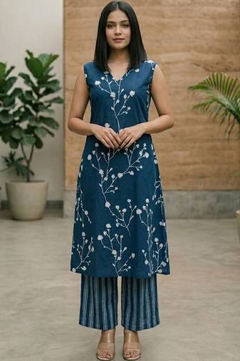 Women Floral Printed Regular Kurta with Palazzos