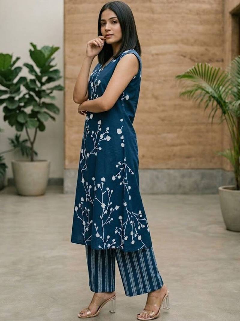 Women Floral Printed Regular Kurta with Palazzos