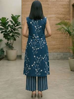 Women Floral Printed Regular Kurta with Palazzos 3