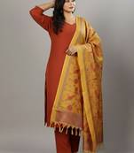 Women Floral Regular Kurta with Trousers & With Dupatta