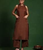 Women Solid Kurta with Palazzos