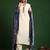 Embroidered Thread Work Mandarin Collar Straight Kurta with Trousers & Dupatta