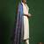 Embroidered Thread Work Mandarin Collar Straight Kurta with Trousers & Dupatta
