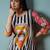 Mul Cotton Striped Printed A Line Kurta With Solid Trouser