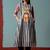 Mul Cotton Striped Printed A Line Kurta With Solid Trouser