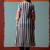 Mul Cotton Striped Printed A Line Kurta With Solid Trouser