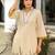 Women Printed Panelled Thread Work Kurta with Trousers