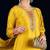 Floral Yoke Design Beads & Stones Straight Kurta With Trousers & Dupatta